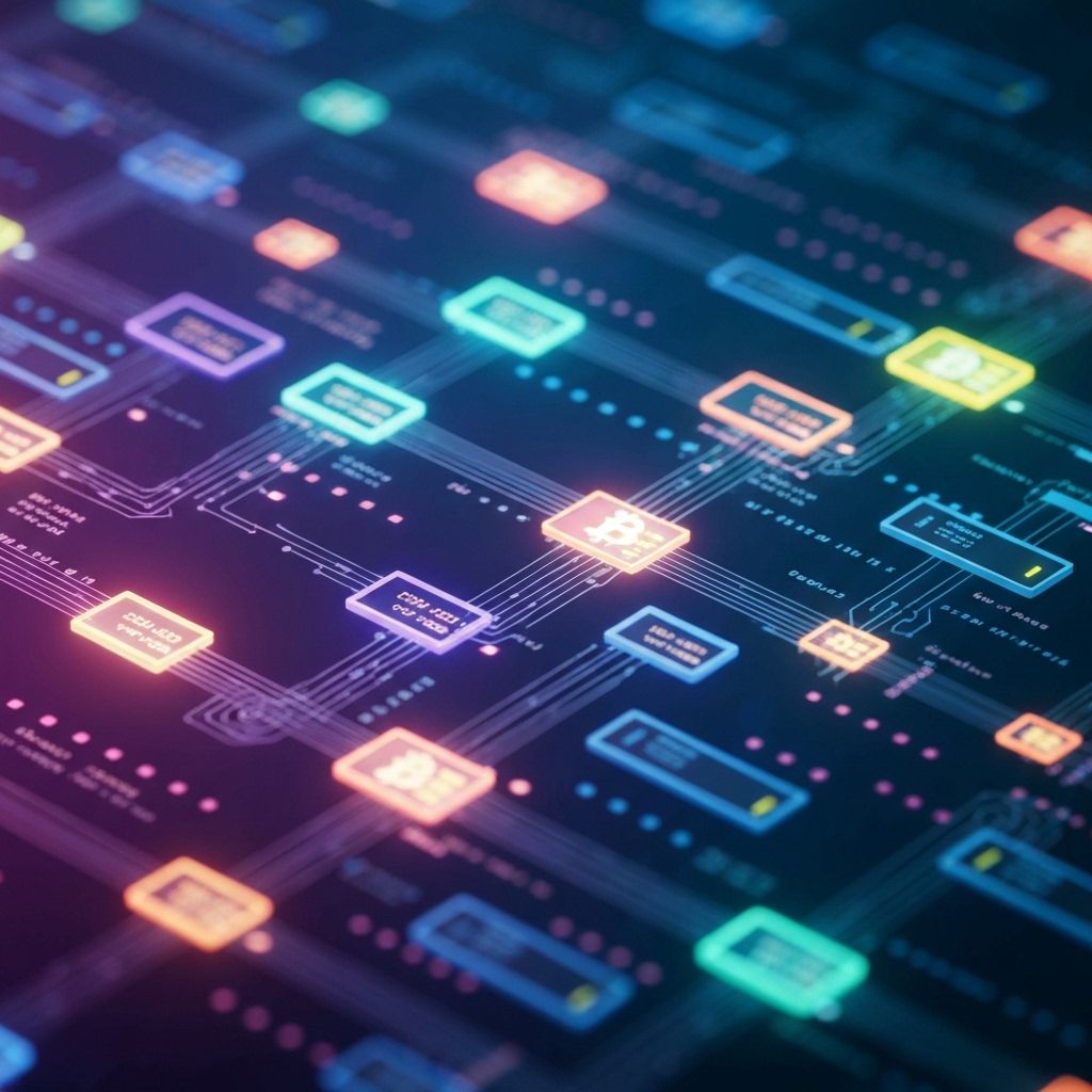 Cryptocurrency network background
